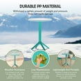 thumbnail image 6 of WestinTrends Playa 23.5" Outdoor Polypropylene Resin Round Patio Bistro Dining Table for 2, Turquoise, 6 of 6