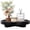 Black, variant on Round Decorative Tray Wood Bathroom Counter Organizer Farmhouse Kitchen Decor Wooden Riser for Soap Dish, Perfume, Candle, Sponge, 8" - Black