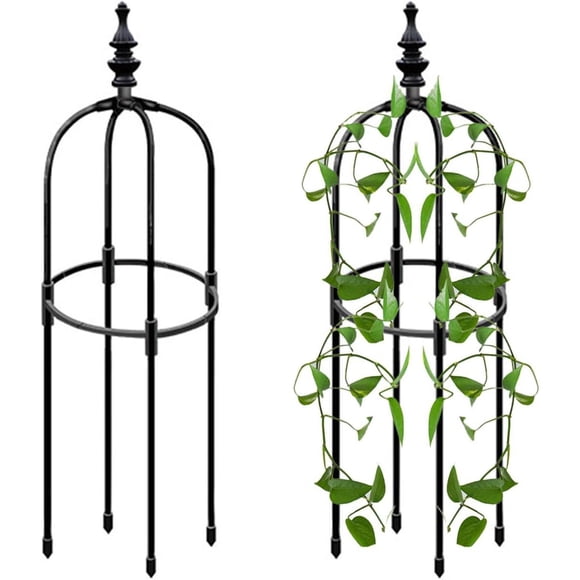 Support de Jardin en Métal, Support pour Plante Grimpante, Tour, Support pour Vigne, Support de Jardinage, Support pour Plante Grimpante en Forme de U, Support pour Fleur, un Support d'Obélisque de Jardin