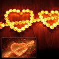 thumbnail image 5 of 50Pack Heart Shaped Tealight Candles(25x2 Layers),Romantic Love Unscented Tea Lights Candles,Dripless & Long Lasting Smokeless Mini Tealight Candles for Romantic Decor,Pool,Home,Wedding (Purple), 5 of 7