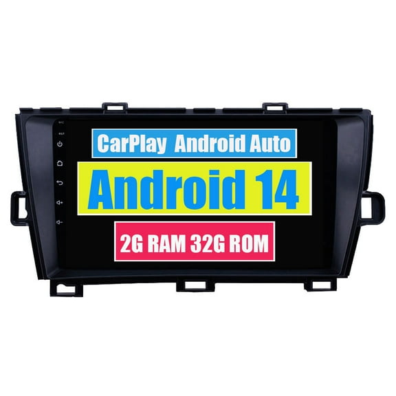 RoverOne Car Stereo CarPlay Android Auto for Toyota Prius XW30 2009 - 2015 GPS Navigation Bluetooth DSP Touch Screen Multimedia Video Player / Black