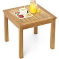 thumbnail image 1 of Gymax Table d'Appoint Carré d'Extérieur en Bois de Teck Table Basse pour Porche, Terrasse, Jardin, Patio, 1 of 9