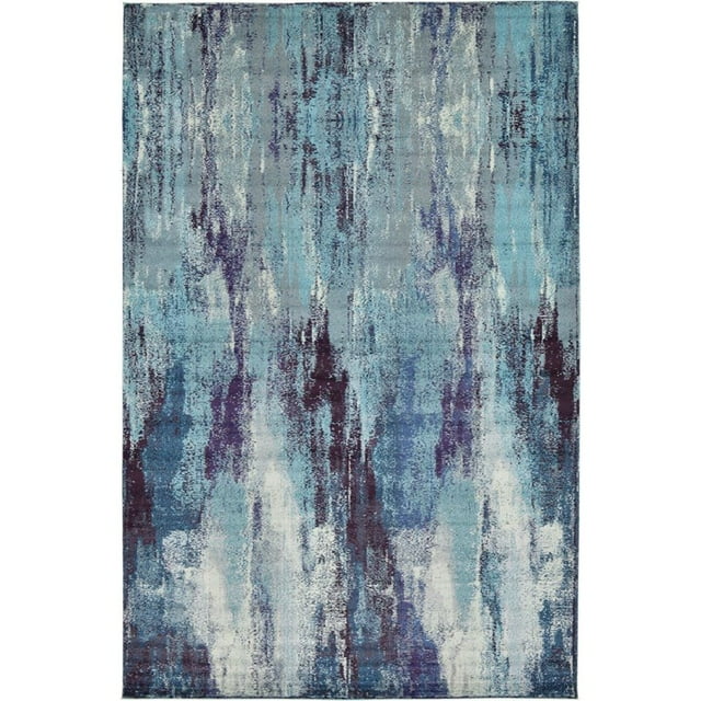 Unique Loom Jardin Abstract Watercolor Rug 10' 6 x 16' 5 Rectangle Blue/Gray