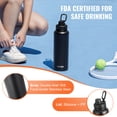 thumbnail image 6 of VEVOR 40 oz Insulated Water Bottle, Stainless Steel Camping & Hiking Hydration Flask with Wide Mouth Lid, Sports Coffee Cup Double Walled, Leakproof, for Indoor/Outdoor Use, FDA Listed,Black, 6 of 9
