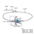 thumbnail image 3 of Pulsera de tortuga de ópalo azul Pulsera de plata de ley Joyería para mujer Nueva edición Pulsera ajustable de nivel 4, ajustable de 5.9 à 8.07 pulgadas, plata de ley, ópalo azul, 3 of 3