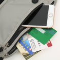 thumbnail image 4 of Riñonera Plana Profesional Gris, 28 Cm - Con Protección RFID - Cartera De Viaje Para Mujer Y Hombre - Bolsa De Senderismo - Para Llaves Del Coche, Tarjetas De Crédito, 4 of 5
