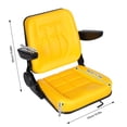 thumbnail image 2 of Tractor Seat Forklift Seat Yellow Tractor Seat Fits Most Mechanical Seats, Such As Forklifts, Mowers, Dozers, Aerial Lifts, 2 of 23