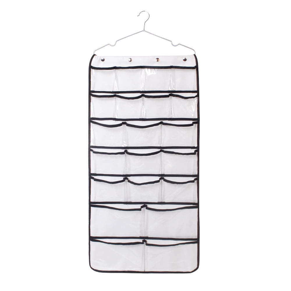 Dual-Sided Hanging Closet Organizer 42 Pockets Jewelry Organizer Storage Bag with Hanger ...