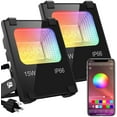 thumbnail image 1 of Bluetooth Smart RGB Flood Light APP Controlled Smart Color Changing Light Waterproof Timing, 1 of 7
