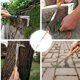 thumbnail image 1 of Pala Pala de jardín ergonómica con hoja de acero de doble filo y mango de madera de haya para aflojar, trasplantar y desherbar Yulucky, 1 of 5
