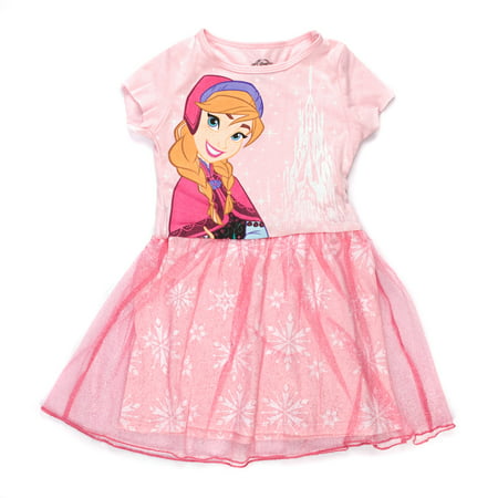 Disney Frozen Anna Girls Pink Tulle Dress | 4