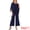 Dark Blue, variant on DARING DIVA Women's Dressy Pantsuits Wedding 2 Piece Sets Formal Chiffon Top M Black