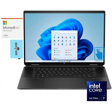 HP Spectre x360 Home/Business 2-in-1 Laptop (Intel Ultra 7-155H 16-Core, 16.0in 120 Hz Touch Wide QXGA (2560x1600), Intel Arc, Win 11 Home) with Microsoft 365 Personal , Dockztorm Hub