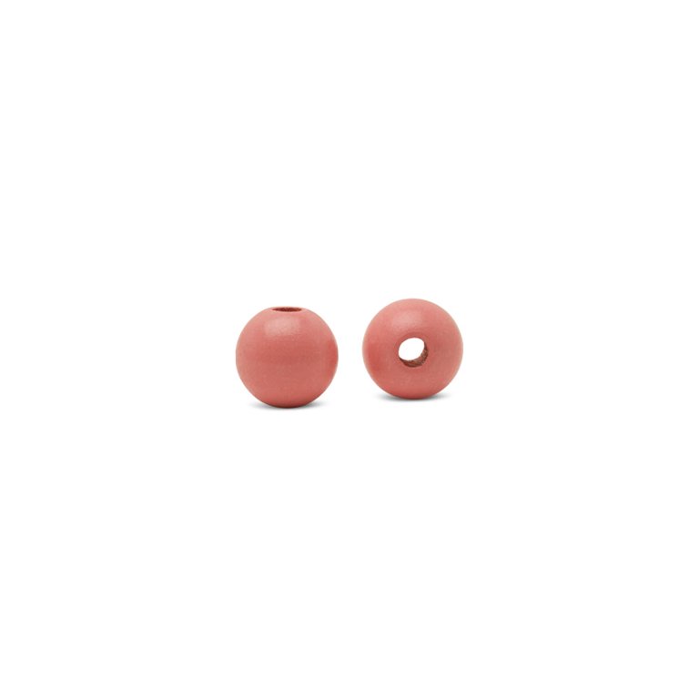 Pink Wooden Beads Round, 1/2 Inch, 3mm Hole, Pack of 100 Small Colored  Beads for Crafts, Jewelry, Garlands, Spacers, and Macrame, by Woodpeckers 