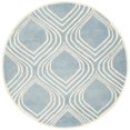 thumbnail image 1 of Safavieh Chatham 5' Round Hand Tufted Wool Rug in Blue and Ivory, 1 of 9