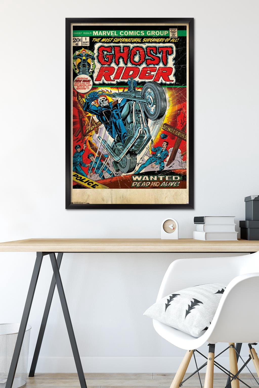 Marvel Comics - Ghost Rider - Cover #1 Wall Poster, 22.375" x 34", Framed