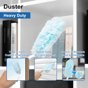 Xueyu 30 Count Duster Refills, Heavy Duty Duster Refills for Cleaning Home Blinds & Cars, Microfiber Dusting Kit with Short & Extension Handle