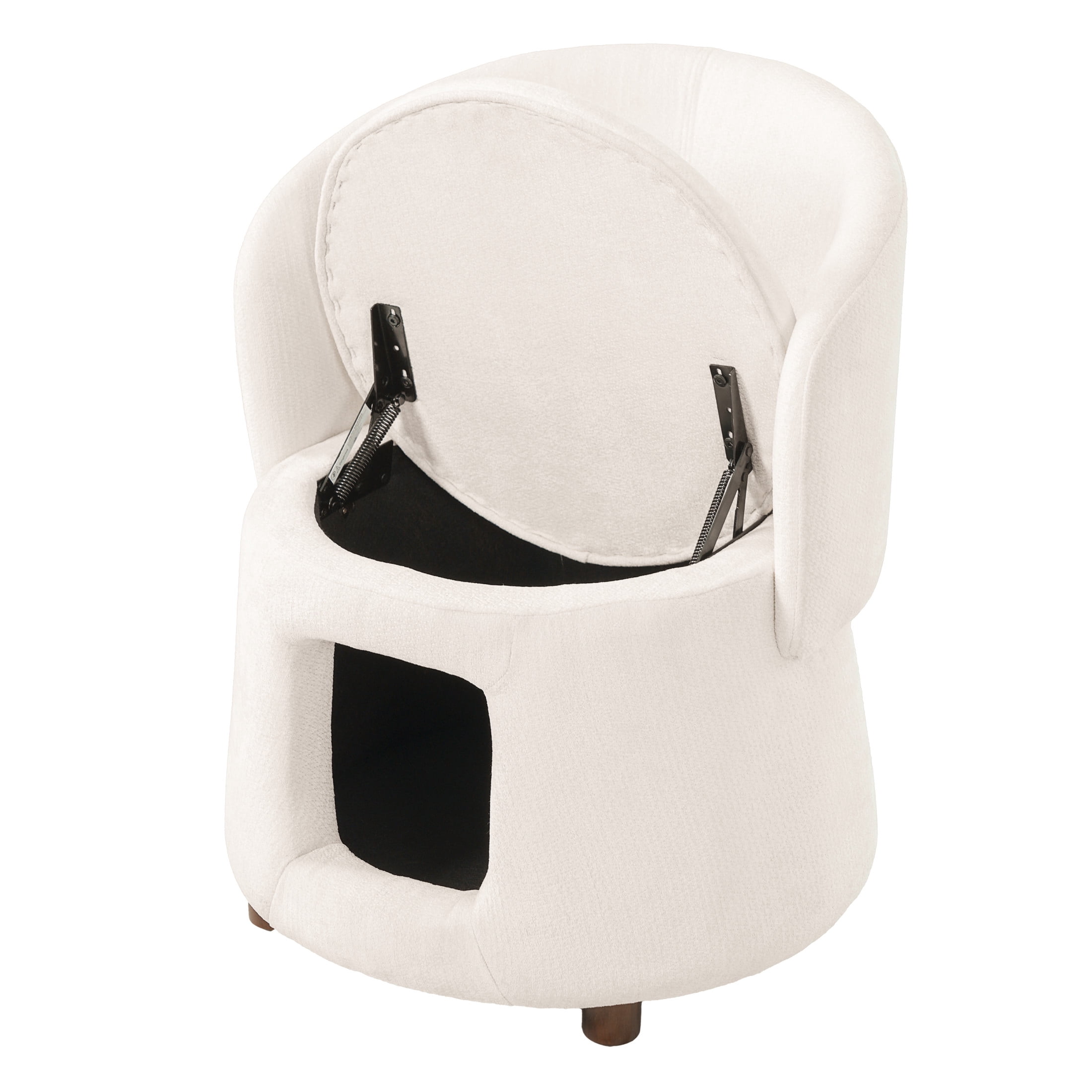 Christopher Knight Home Pet Friendly Accent Chair with Hidden Storage Nook, Convertible Stool, Beige