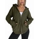 thumbnail image 2 of Sudaderas con Capucha y Cremallera para Mujer, Sudaderas Extragrandes, Conjuntos de Moda Escolar para Otoño, Chaquetas Informales, Ropa de Invierno Verde XXL, 2 of 9