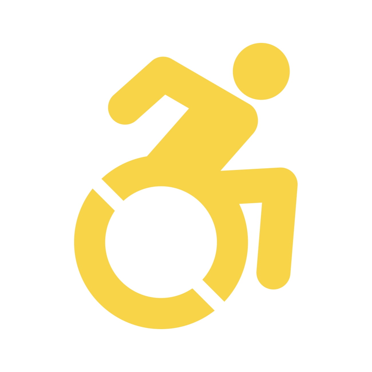 ISA Accessible Icon Sticker Decal Die Cut - Self Adhesive Vinyl ...