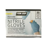 Firm Grip Pro Paint Disposable Nitrile Gloves, Latex Free, 50-Count, One Size