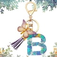 thumbnail image 3 of Llavero con letra A-Z  inicial resina borla para mujeres y niñas, 3 of 9