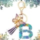 thumbnail image 3 of Llavero con inicial Wdftyju de resina con borla para llaves de coche cartera bolsos, 3 of 9