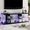 thumbnail image 2 of Bowery Hill Modern Wood Storage 72-Inch TV Stand in Black, 2 of 5