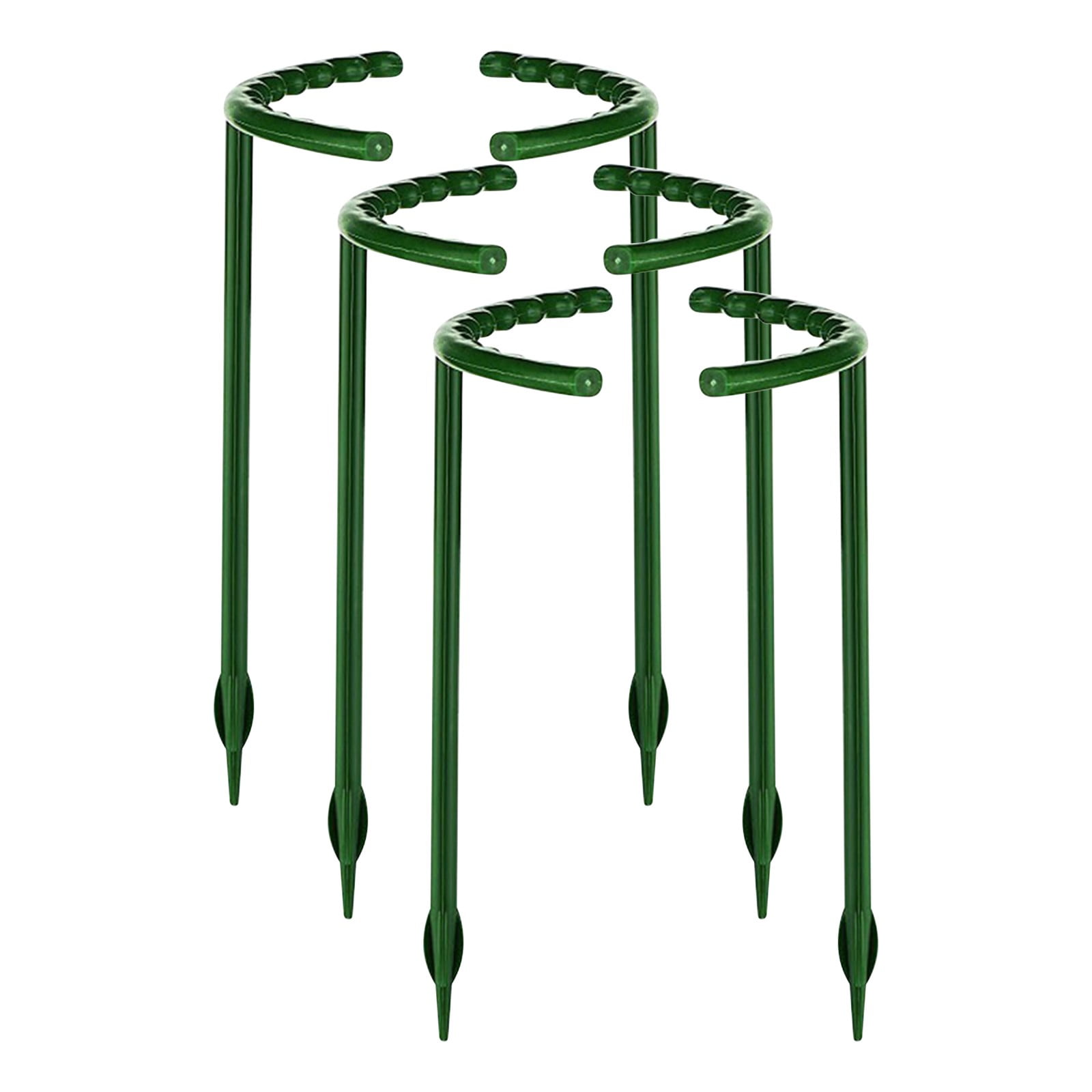 Sokhug Plant Supports Stakes for Large Heavy Plants, 10 Pack Peony Supports, Heavy Duty Peony Cages,Interlock Garden Supports Ring Border Support,Plant Support Cage for Rose Flower