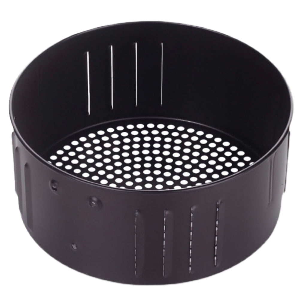 1pc Air Fryer Food Basket Drain Basket Baking Basket Frying Basket (Black)