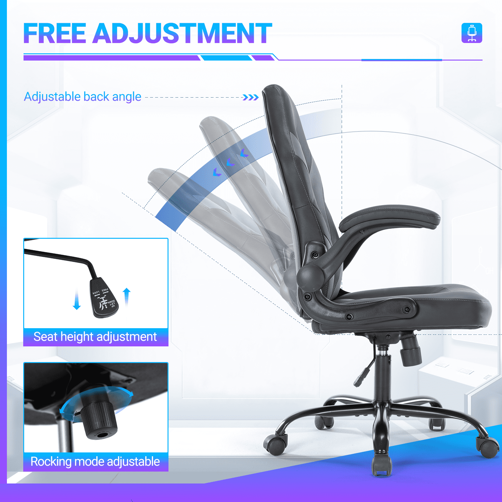 MAYEERTY Video Game Chairs with S-shaped backrest,Gamer Chair for Adults, 300lb Capacity, Racing Style Computer Chair with Ergonomic Lumbar Support, Gaming Chairs for Teens