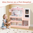 thumbnail image 4 of Honeyjoy Wooden Doctor Play Set with Clock Sink Eye Chart ECG Monitor Exam Area Storage, 4 of 10