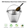 thumbnail image 3 of Cápsulas de café reutilizables tazas K de acero inoxidable • Filtro de malla de alta densidad • Sellado de silicona a prueba de fugas • Capacidad de 10g • Fácil de limpiar • Incluye cuchara, 3 of 7