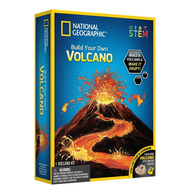 National Geographic Build Your Own Volcano Kit for Kids, STEM Series, Ages 8 and up