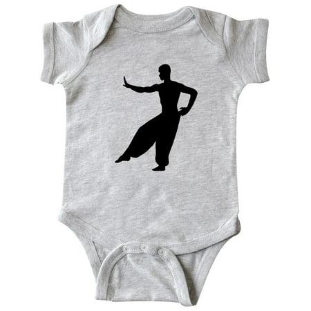 

Inktastic Martial Artist Silhouette in Black Gift Baby Boy or Baby Girl Bodysuit