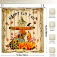 thumbnail image 6 of 4PCs Scarecrow Pumpkin Sunflower Curtain Shower Curtain Decoration,Gift Modern Home Decoration, Waterproof Shower Curtain and Toilet Floor Mat Three-Piece Set Comes with 12 Shower Curtain Hooks, 6 of 12