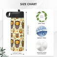 thumbnail image 4 of Salouo Cute Owls Pattern 18 oz Water Bottle With Straw,Stainless Steel Sports Water Cup Flask Wide Mouth Travel Thermal Mug for Home Office Car, 4 of 8