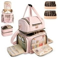 thumbnail image 1 of Bolsa organizadora de esmaltes de uñas ahzske con capacidad para 70 botellas y lámpara de uñas, 1 of 9