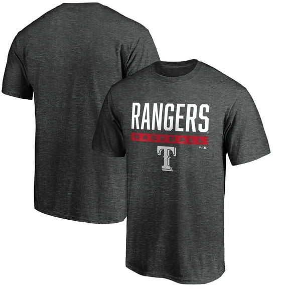 Men's Charcoal Texas Rangers Team Win Stripe T-Shirt
