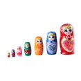 thumbnail image 3 of Muñecas rusas para anidar,Muñecas rusas para anidar,juguete para niños,muñeca apilable,Muñeca Matryoshka de madera,regalo para decoración del hogar,Juego anidado de 7 muñecos de, 3 of 9