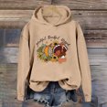 thumbnail image 2 of Thanksgiving Women's Printed Casual Hoodie With Pocket And Adjustable Drawstring, 2 of 3