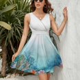 thumbnail image 3 of Watercolor Coral Reef (1) Sleeveless Dress Women Summer Evening Dresses Ladies Sundress, 3 of 7