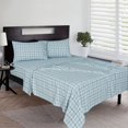 thumbnail image 2 of Enviohome 100% Cotton Sheets Twin Size Bed Set - 160 GSM Soft and Cozy Flannel Deep Pocket Bed Sheets - Green Plaid, 2 of 9