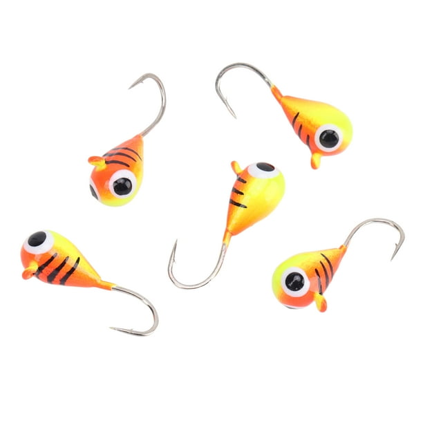 Ice Fishing Hooks, Ice Fishing Lure Jig Durable Portable Continuous  Sharpness High Carbon Steel 5pcs For Outdoor For Saltwater 
