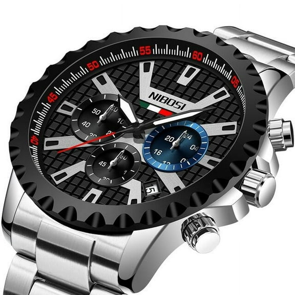 NIBOSI Watches Mens Top Brand Luxury Business Quartz Wristwatches Men Waterproof Chronograph Luminous Analog Watch For Men