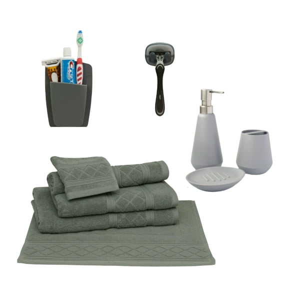 Sttelli 11-Piece Bathroom Accessory Set  - Grey