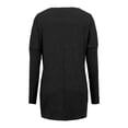 thumbnail image 4 of DYMADE Women's Long Sleeve Round Neck Stitching Ribbed Cuffs Patch Pockets Tunic Blouse Plus Size S-5XL, 4 of 4