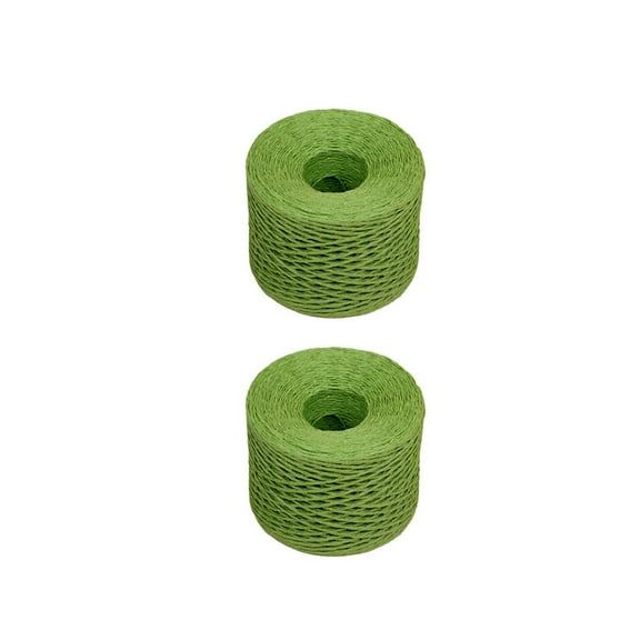 FONDOTIN 2 Rolls Raffia Paper Ribbon Dark Green For Craft Projects Diy Decoration present Wrapping 200 Meters Long