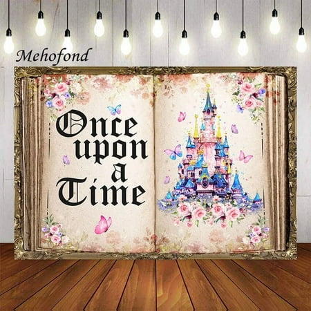 Image of Photography Background Once Upon A Time Castle Floral Butterfly ss Birthday Party Decoratio Backdrop Photo Studio