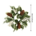 thumbnail image 3 of Winter Candle Rings Wreath, Christmas Artificial Pine Cone and White Berry Candle Holder, Frosted Greenery Xmas Candlestick Ring for Holiday Table Decor, Party Wedding Centerpieces, 3 of 7